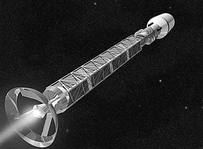 NASA马歇尔太空飞行中心研究人员开发的未来反物质动力火箭的假想草图 本篇文章来源于 科技网