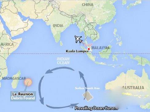 有专家认为可能是洋流将残骸带到了留尼汪岛