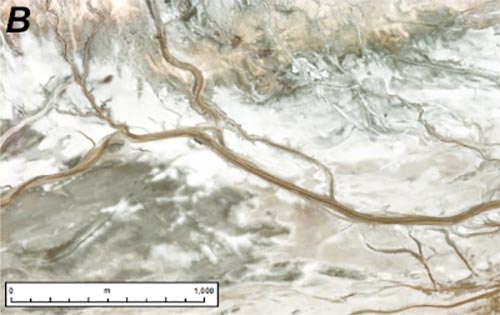 火星上的河道影像